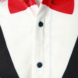 Мъжка Винтидж Червена Тартан Забавна Празнична Коледна Риза с Дълъг Ръкав