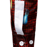 Мъжка коледна забавна риза с тема за празниците, с копчета и дълъг ръкав