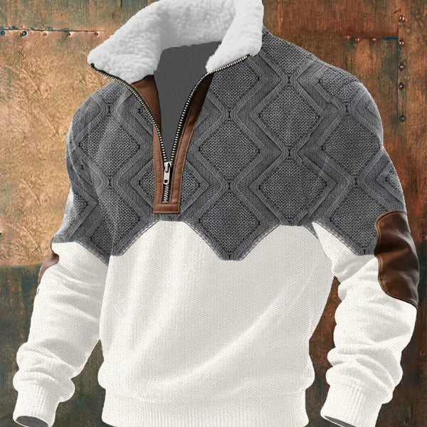 ГЕОРГИ | ПУЛОВЕР С ВИСОК ВРАТНИК ОТ ПЛАТ