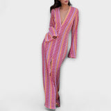 Елина – Макси рокля с V-образно деколте и празничен стил