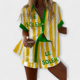 Аврора – Жълт ленен стил с flair