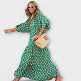 Елегантна геометрична макси рокля