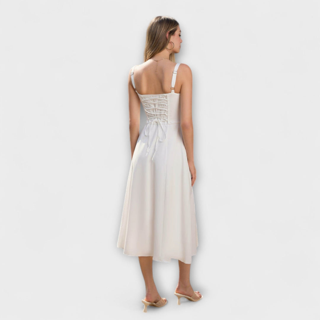 Hope - Ruffled Top Dress with Slit Detail