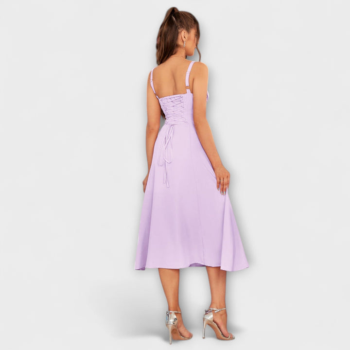 Hope - Ruffled Top Dress with Slit Detail