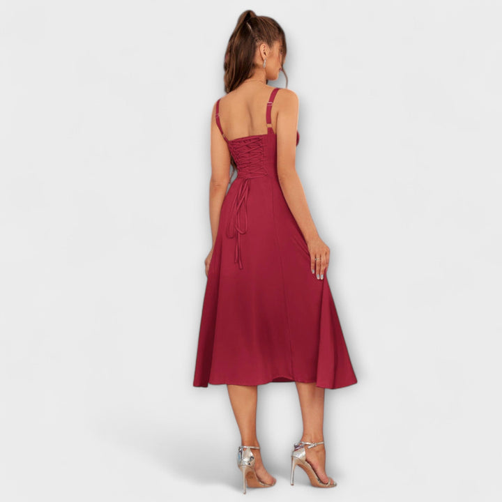 Hope - Ruffled Top Dress with Slit Detail