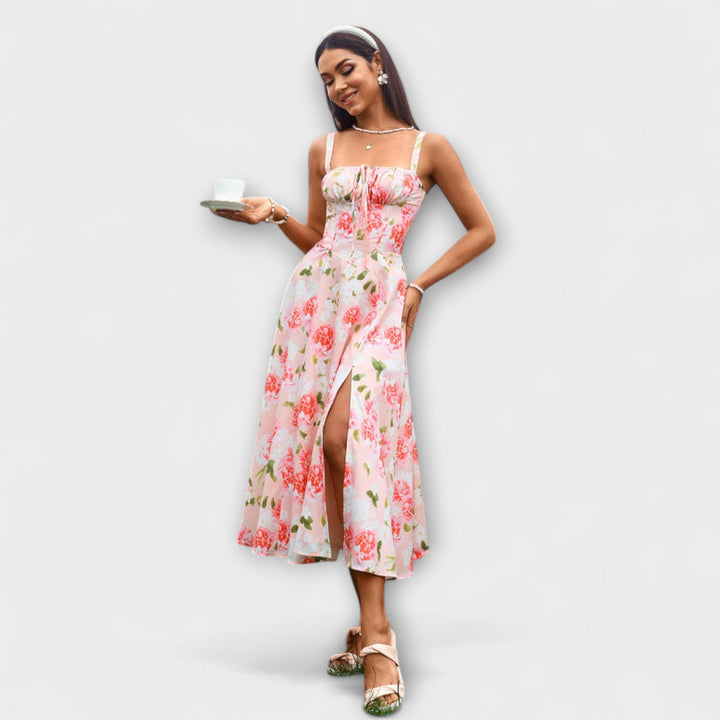 Hope - Ruffled Top Dress with Slit Detail