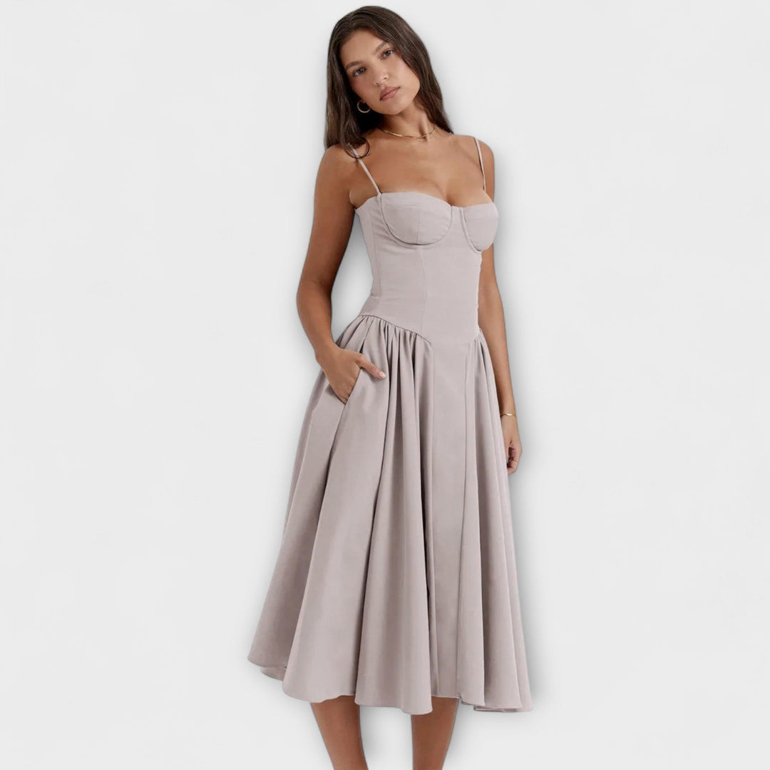 Rosalie - Refined Sleeveless Corset Dress