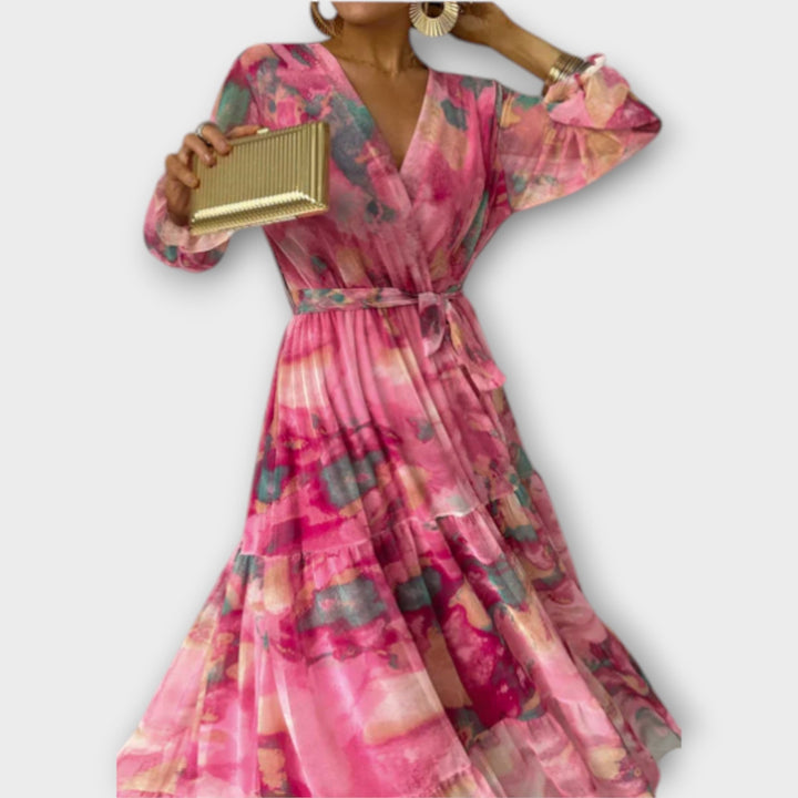 Evelyn - Watercolour Dream Maxi Dress