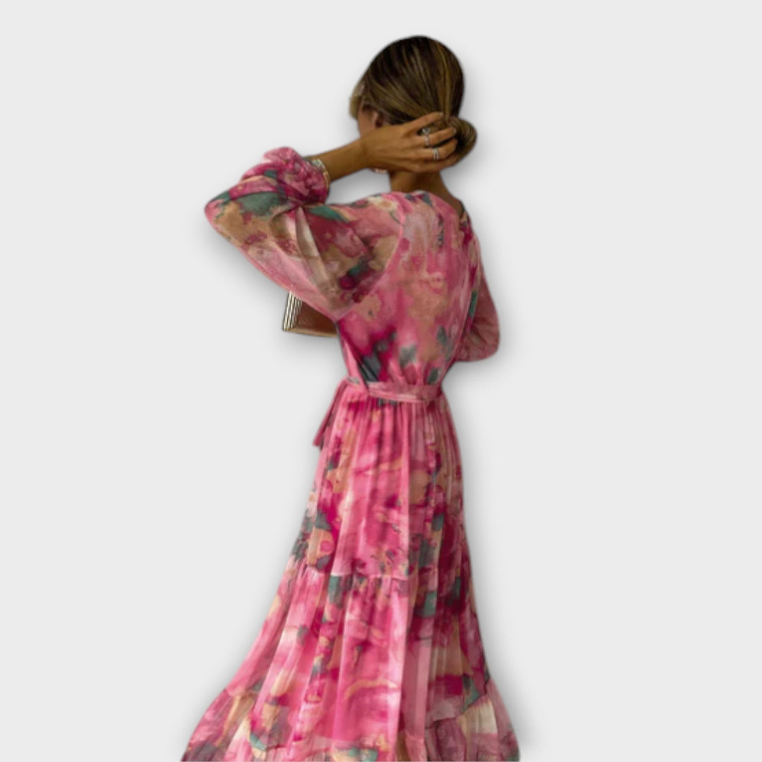 Evelyn - Watercolour Dream Maxi Dress