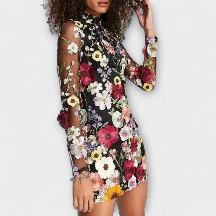 Aurora - Dress with 3D Floral Pattern