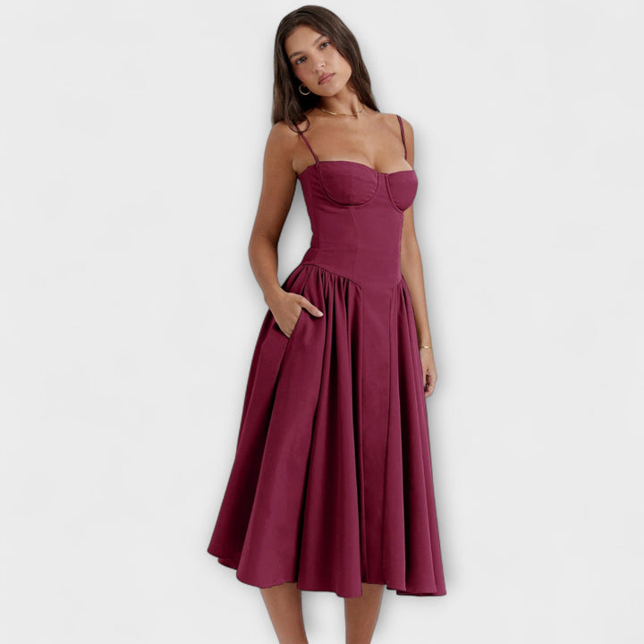 Rosalie - Refined Sleeveless Corset Dress