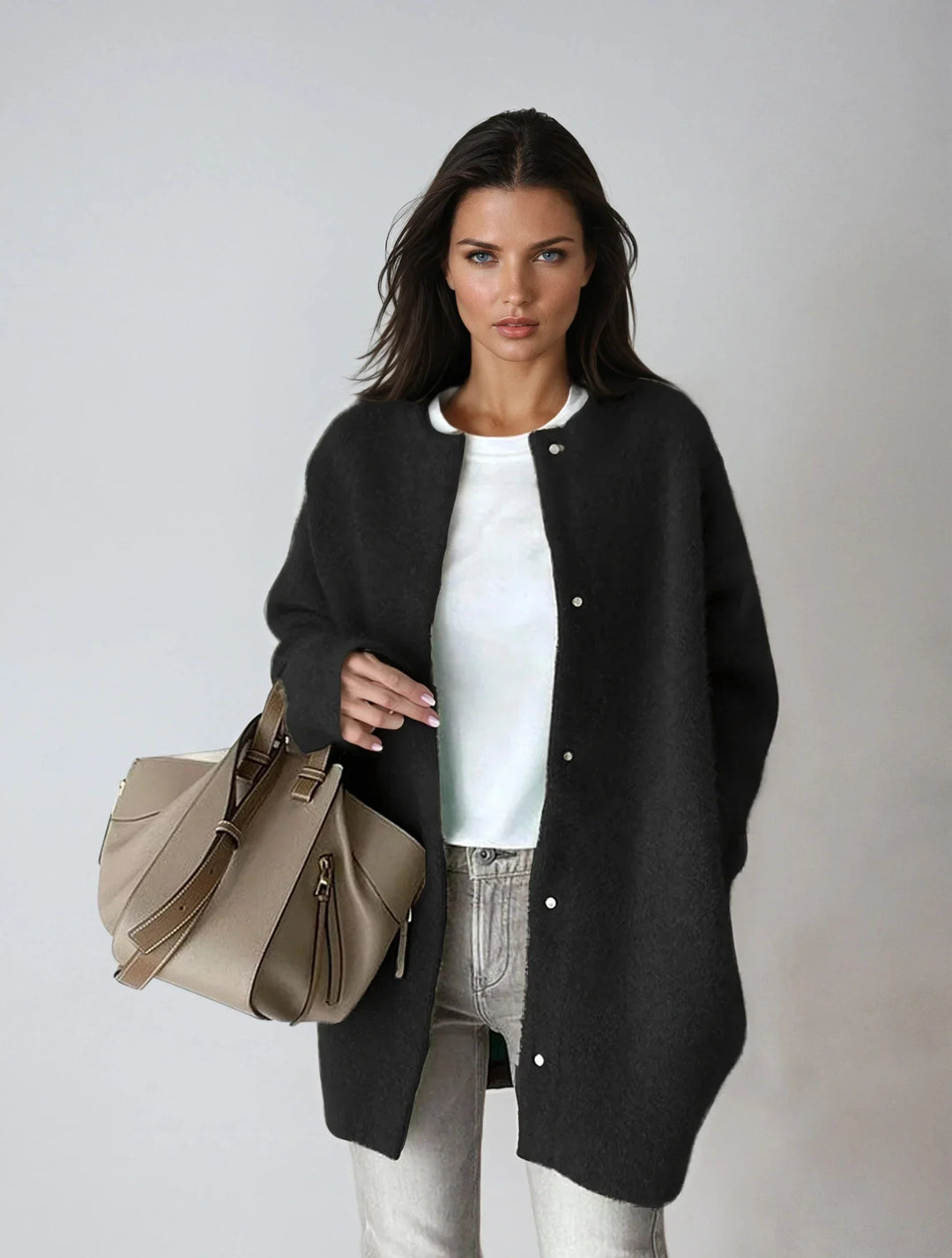 Sofia | Wool and Button Fastening