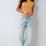 Лиора | Светъл деним с широки крачоли