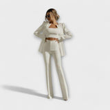 Селина - Стилен комплект от 3 части (Блейзър, Топ, Панталони)