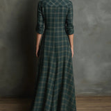 Мари Кармен | Дълга риза с зелено каре