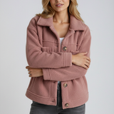 Теди яке | Меко яке с копчета и джобове