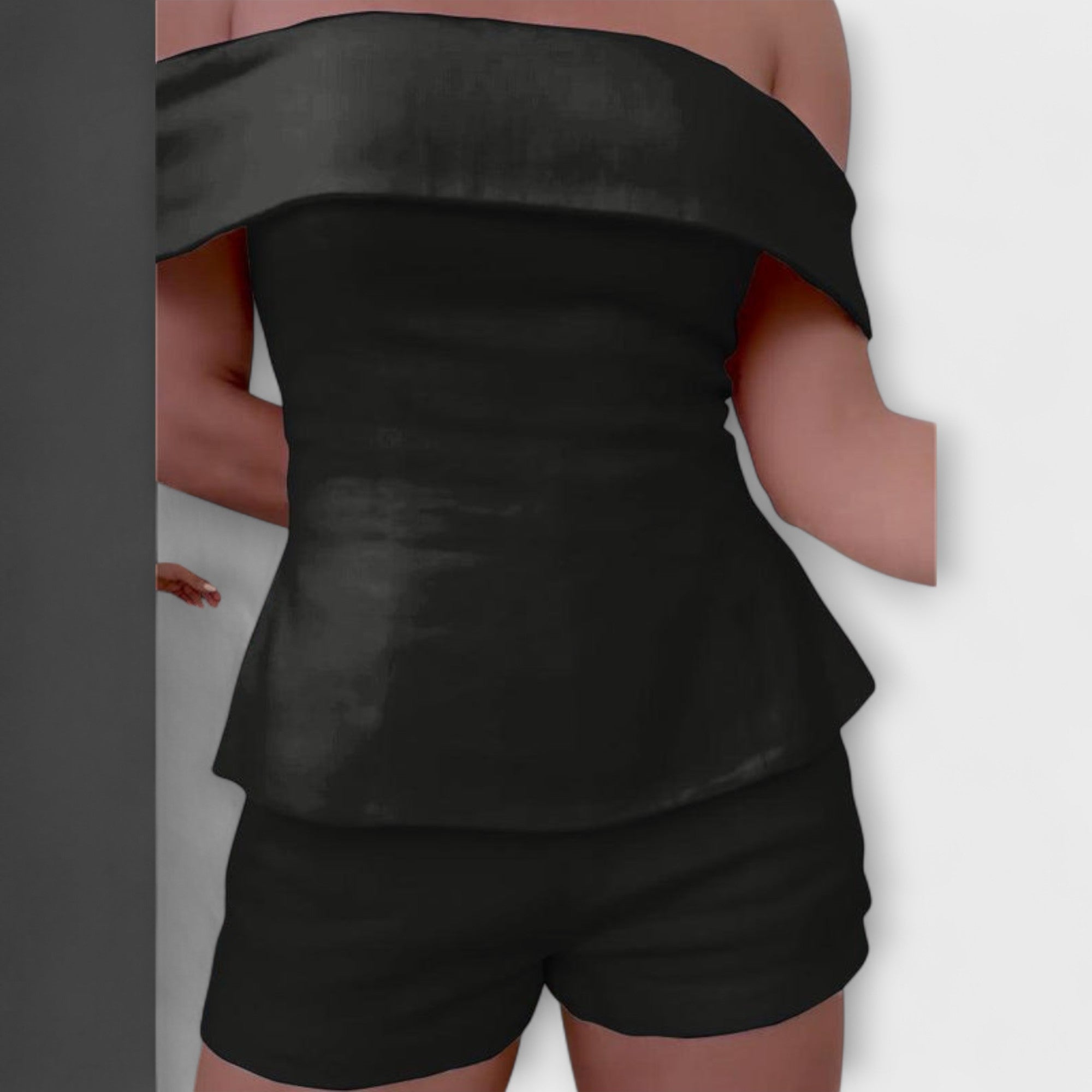 Оливия - Бял комплект от памук и лен