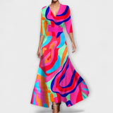 Alma - Елегантна рокля с дизайн на ръкави за жени