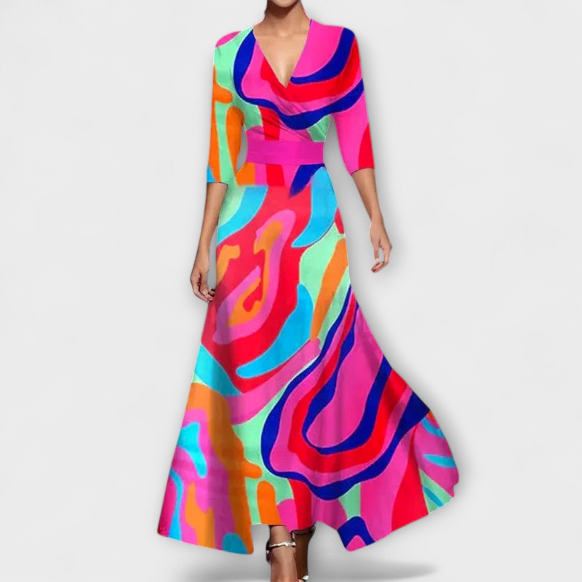 Alma - Елегантна рокля с дизайн на ръкави за жени