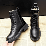 ANDREA™ | Elegant Winter Boots in Black Leather
