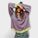 Мери - Раиран Свободен Пуловер