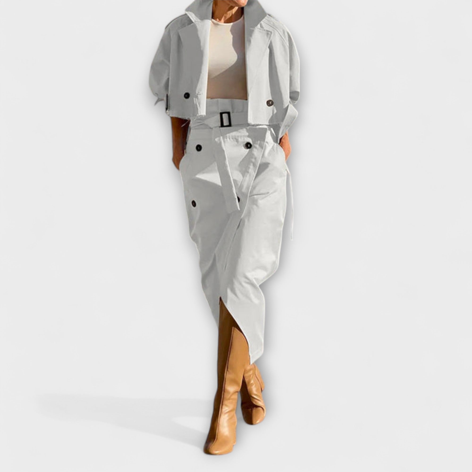 Аурора - Елегантно миди яке с джобове