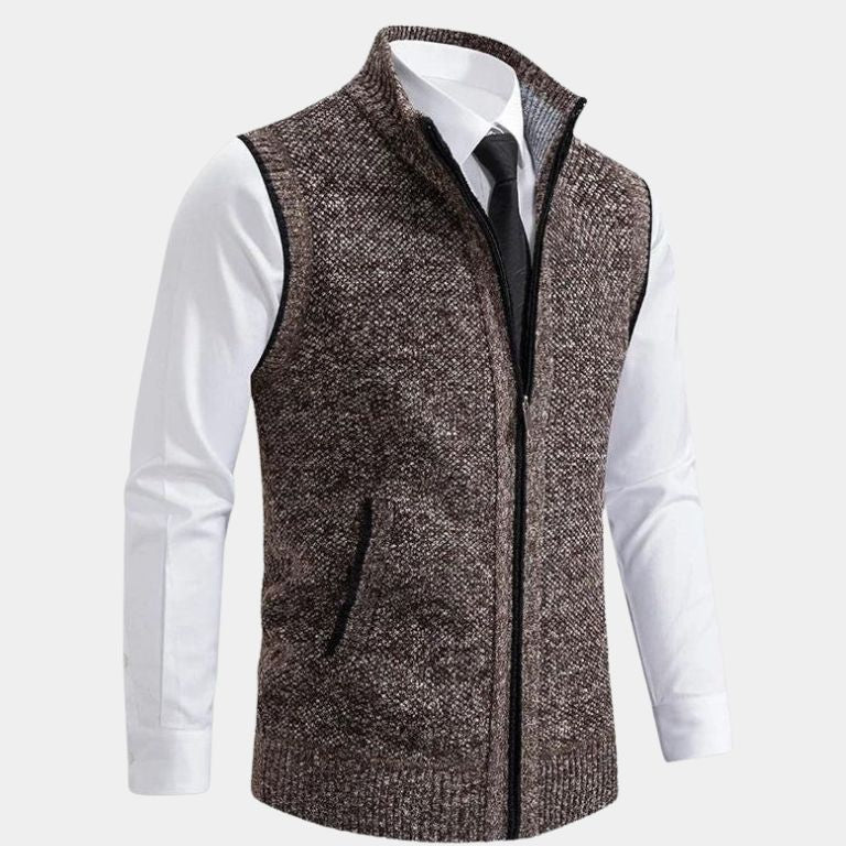 Петър | Елегантен жилет с цял цип