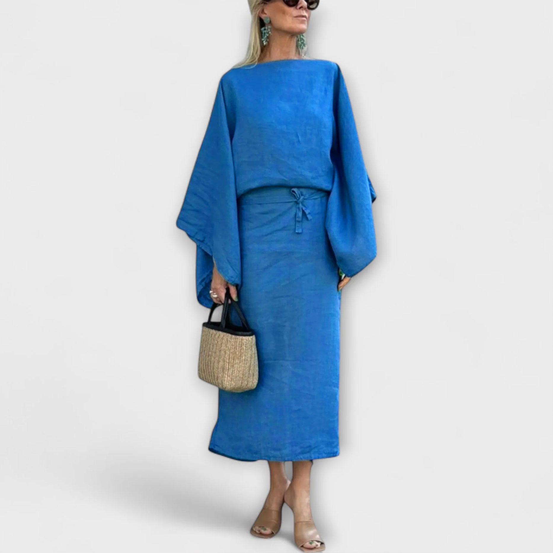 Дана - Кимоно рокля от лен и памук