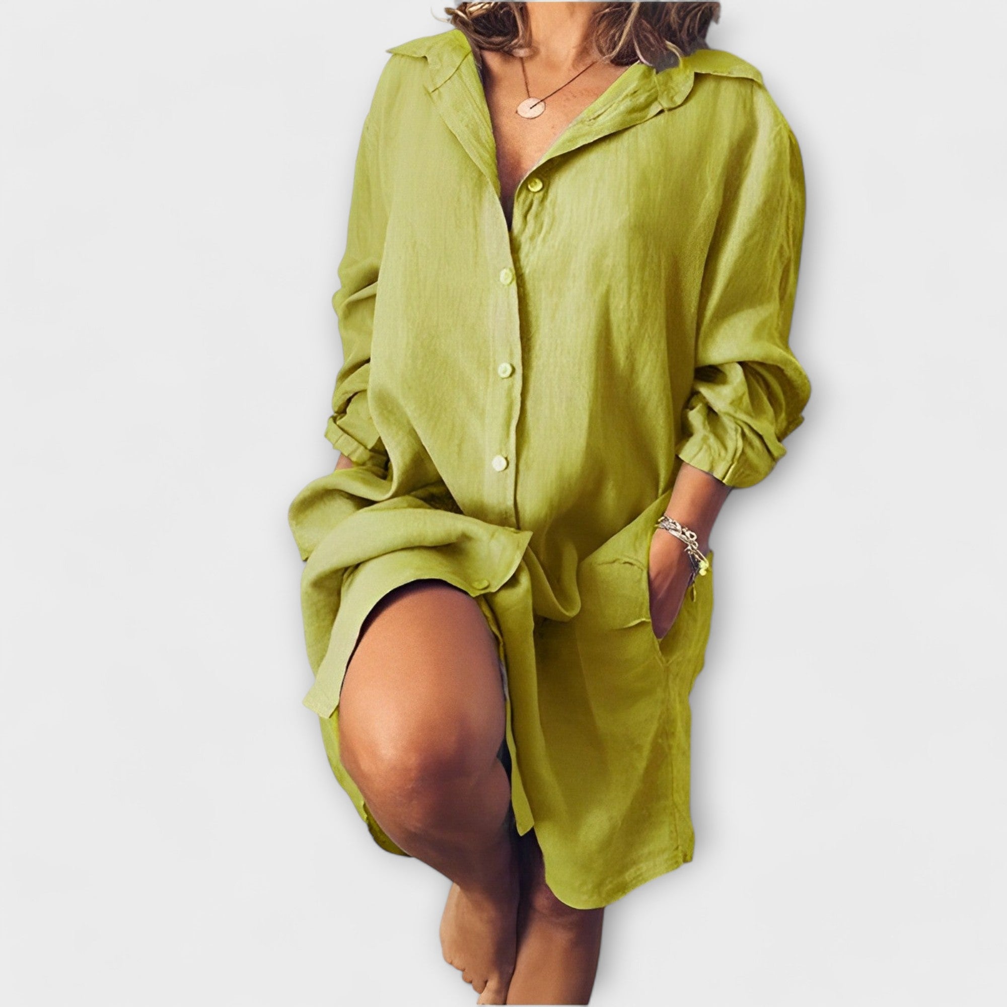 Ежедневна ленена блуза