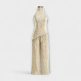 Пиларика - Елегантен Плисиран Асиметричен Комплект