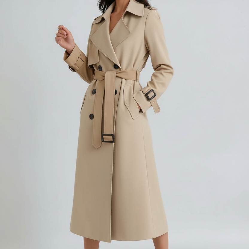 Дълго палто за жени | Палто с колан