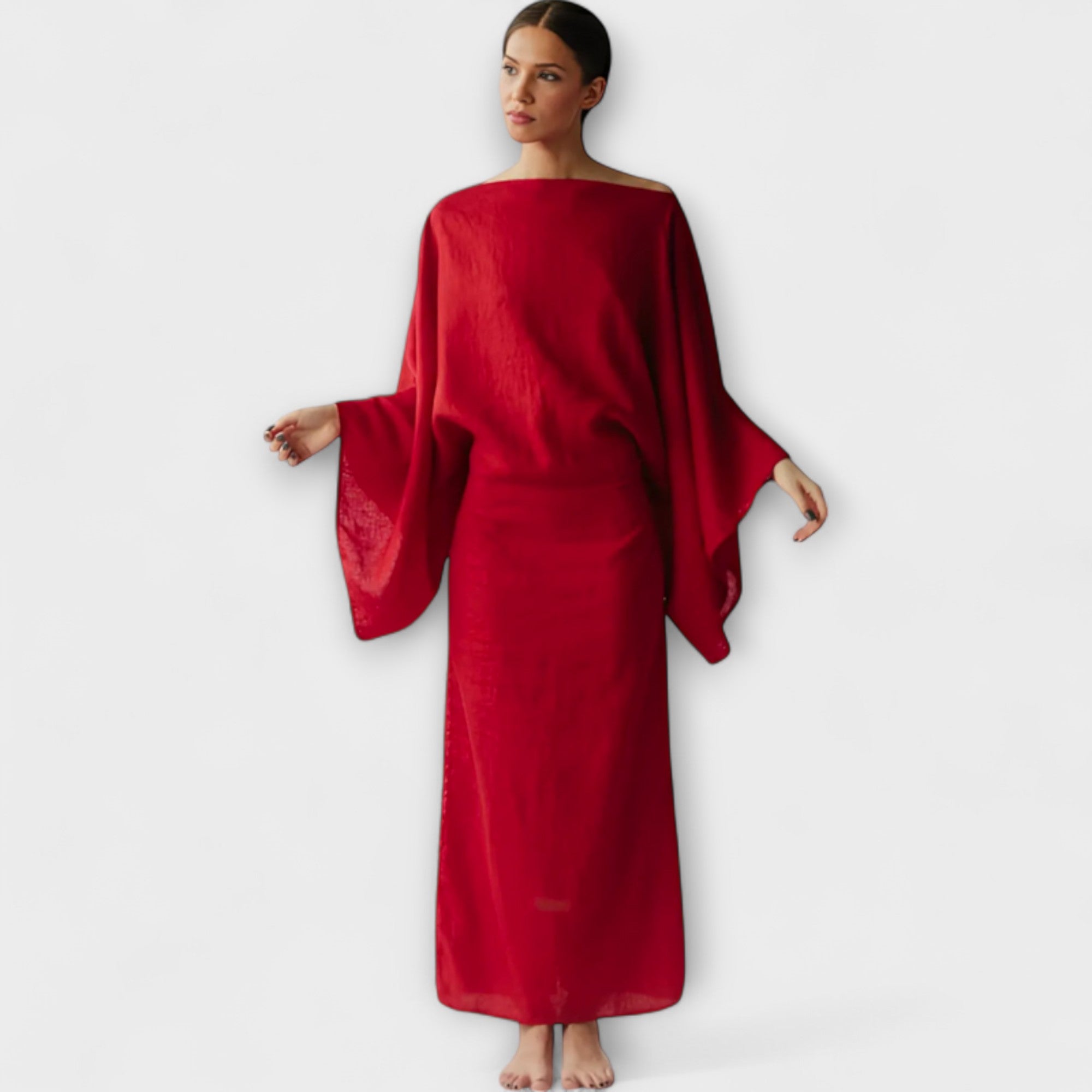 Дана - Кимоно рокля от лен и памук