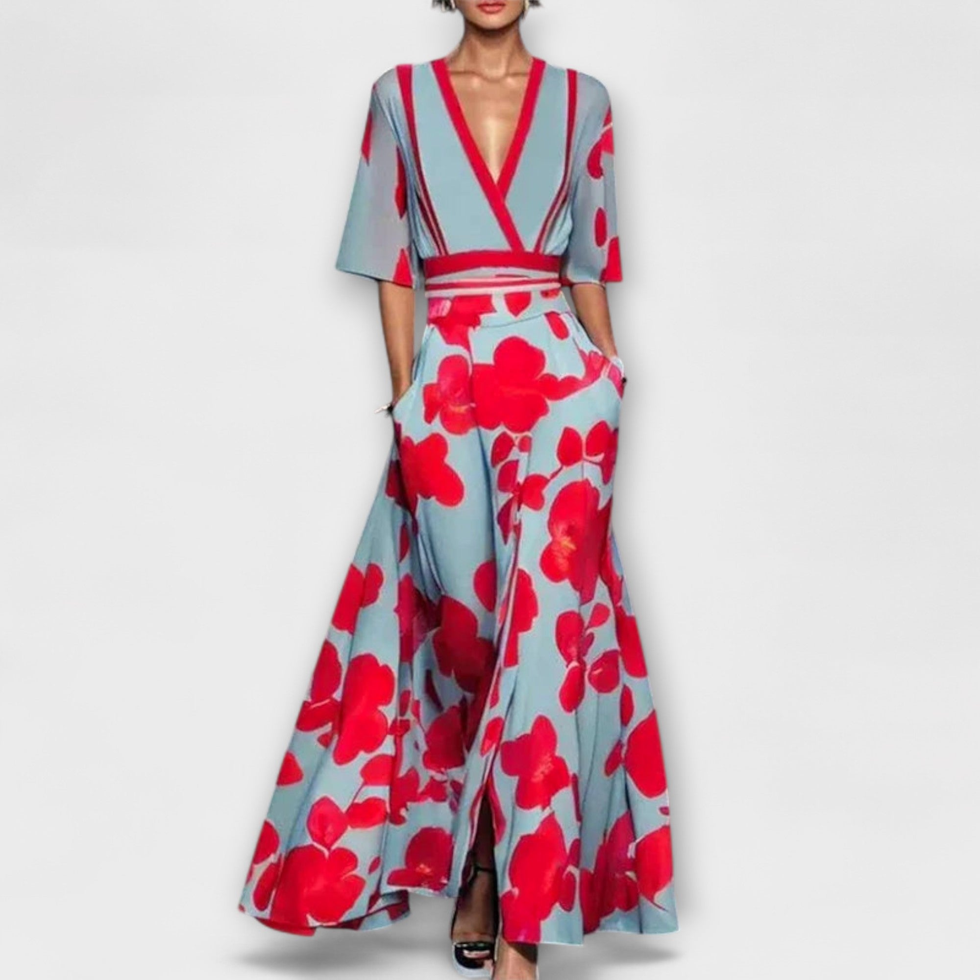 Alma - Елегантна рокля с дизайн на ръкави за жени