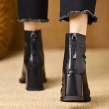 Claudia | Luxurious Ankle Boots with Mid-Height Heel