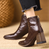 Claudia | Luxurious Ankle Boots with Mid-Height Heel