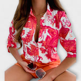 Блуза с класически як